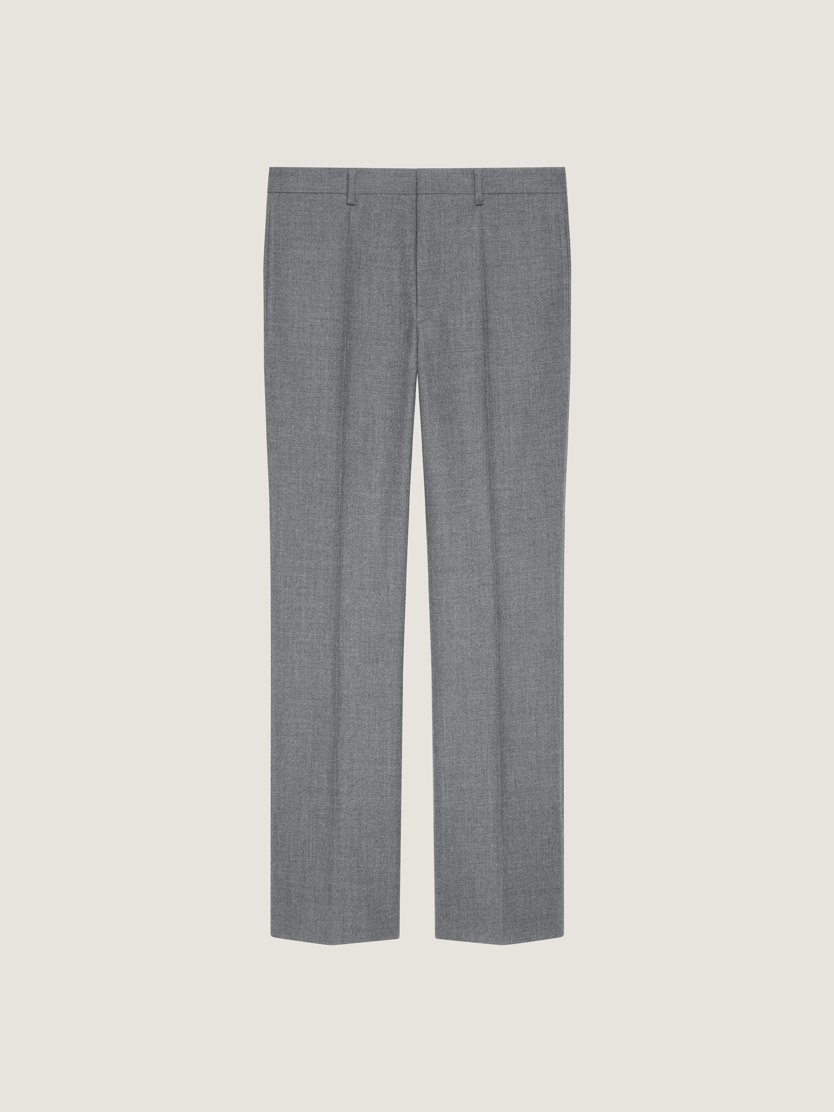 Straight leg tailored trousers in flannel